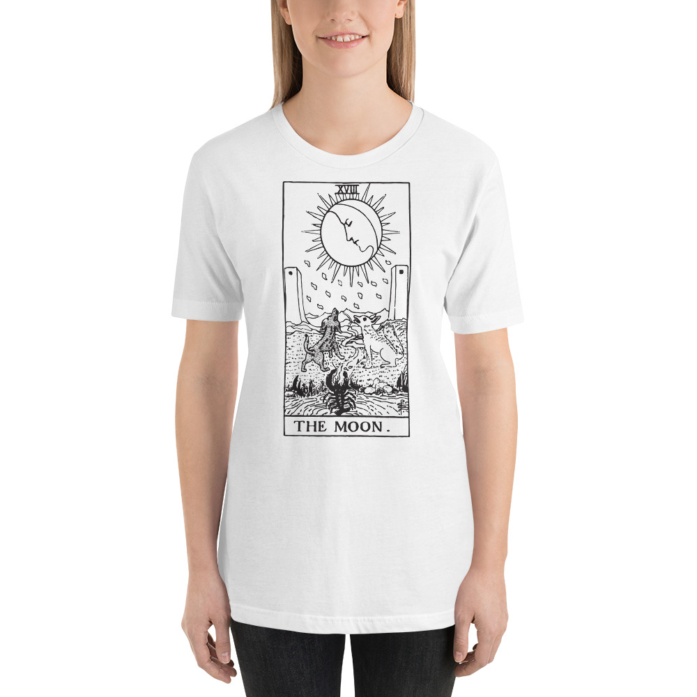 Tarot Card - The Moon - Short-Sleeve Unisex T-Shirt - Image 2