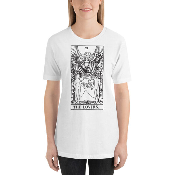 Tarot Card - The Lovers - Short-Sleeve Unisex T-Shirt - Image 2