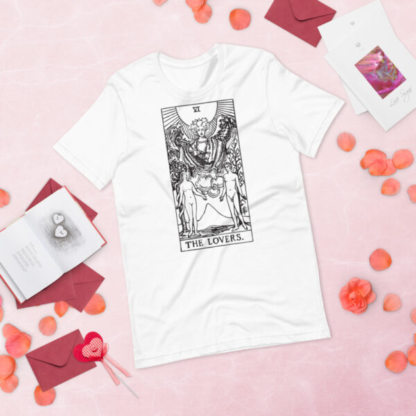 Tarot Card - The Lovers - Short-Sleeve Unisex T-Shirt - Image 6